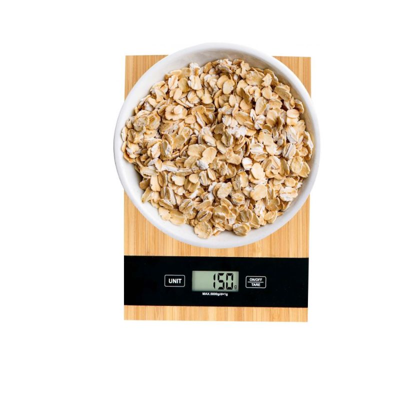 Bamboo kitchen scale, 5kg