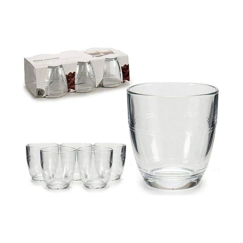 Set of 6 glass glasses