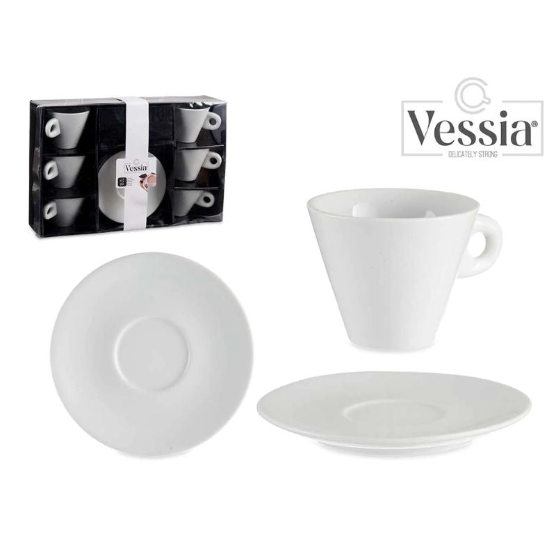 Set of 6 porcelain cups