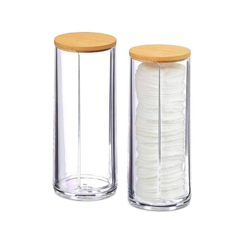 Bamboo cosmetic organizer