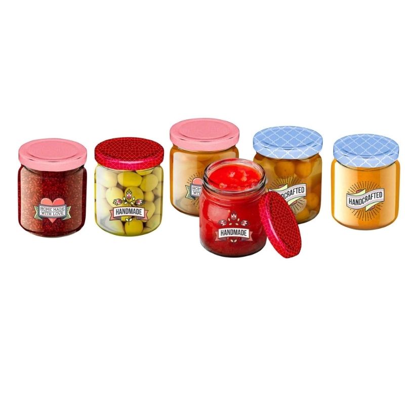 Set of jars with lids