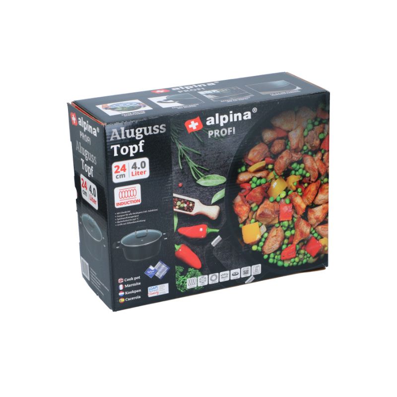 Aluminum cooking pan, 24x11 cm