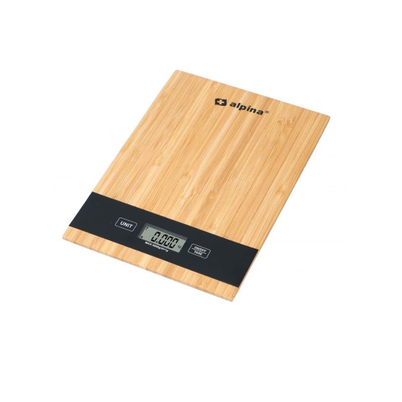 Bamboo kitchen scale, 5kg