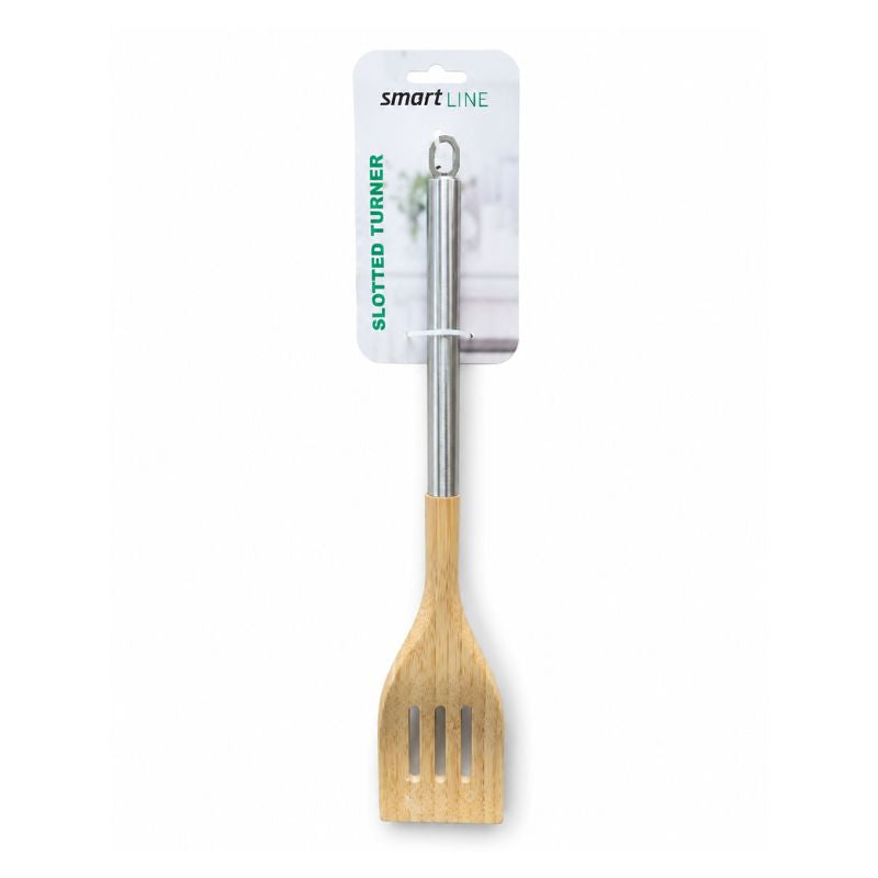 Spatul kuzhine me vrima bamboo+inox