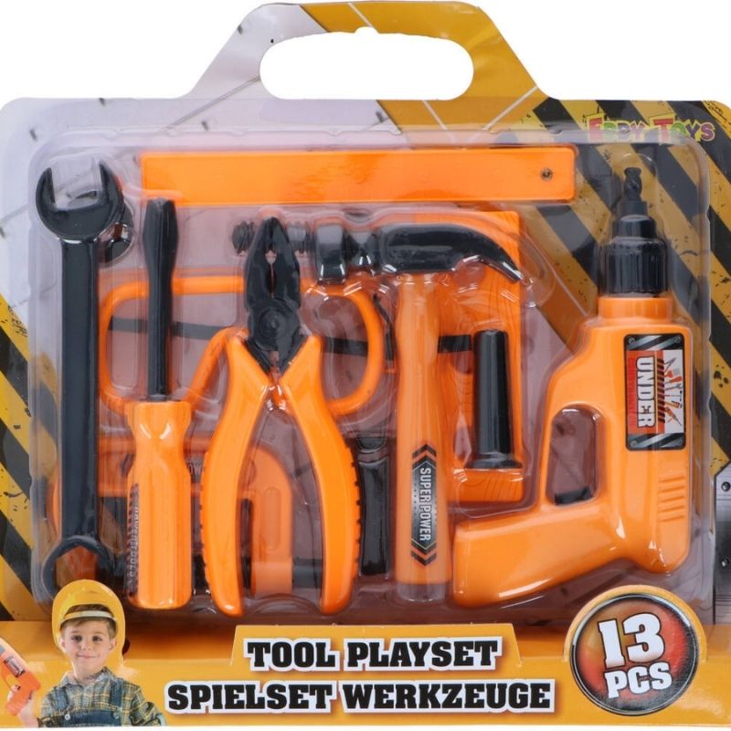 Toy set with tools